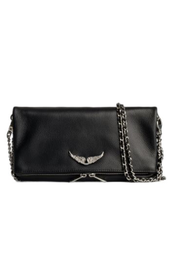 Bolso Zadig&Voltaire Rock Swing Your Wings negro plata